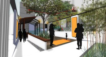 Artist’s impression of the exhibition corridor