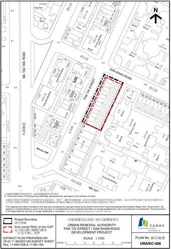 北帝街/新山道項目界線圖