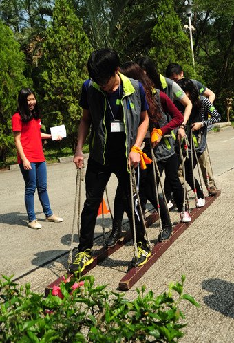 Team building activities are arranged for the volunteers to enhance their communication and collaboration skills