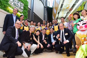 Officiating guests visit the newly-built Market Block at Peel Street/Graham Street Project to mark its official opening and the launch of a new round of promotional activity for Graham Market.