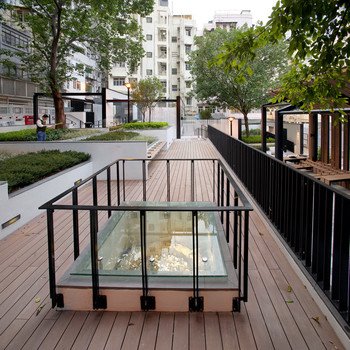 View from Children's Play Area to Historical Corriodor