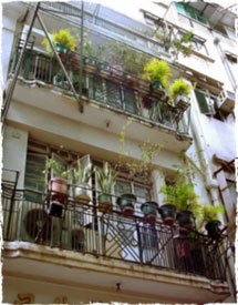 The balcony railings carry the designs of 1940s style.